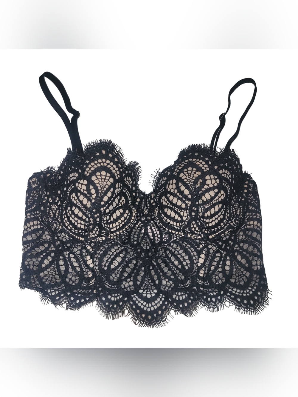 Victoria's Secret Dream Angels Black Lace Bustier Size 32B - Picture 3 of 5